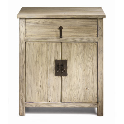 Jixi 75cm W Solid Wood Bedside Table