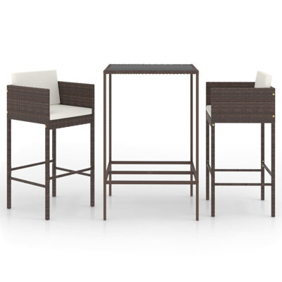 Garden Bar Set with Cushions