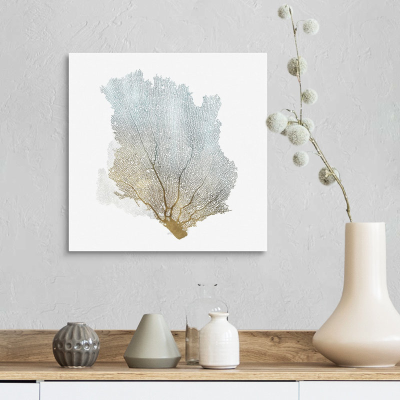 " Delicate Coral I " by Isabelle Z Painting Print, Wrapped Canvas, 16" H x 16" W x 1.25" D