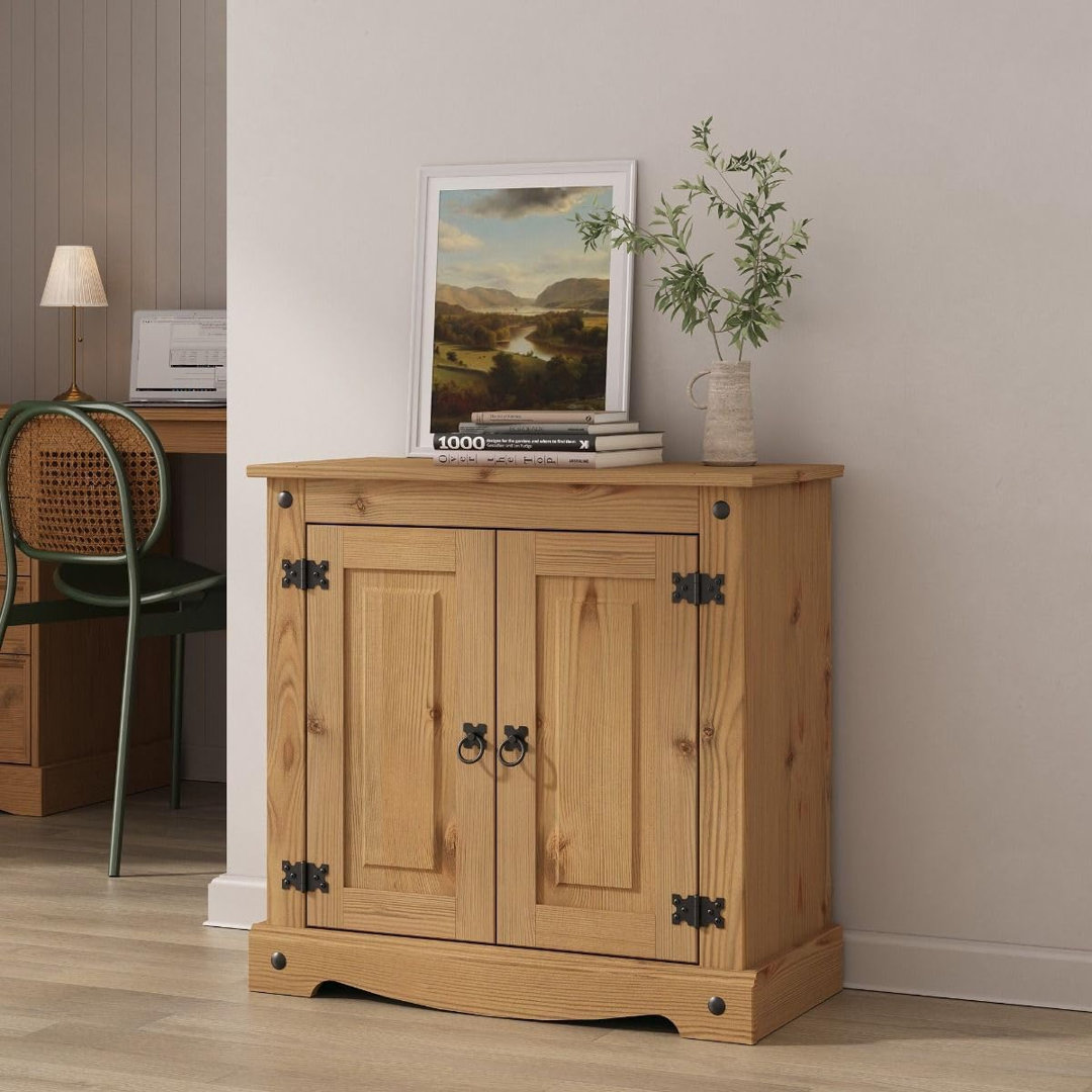 Corona Sideboard 2 Door Cupboard Solid Pine Wood