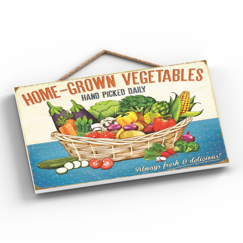 Home Grown Vegetables - Print on MDF