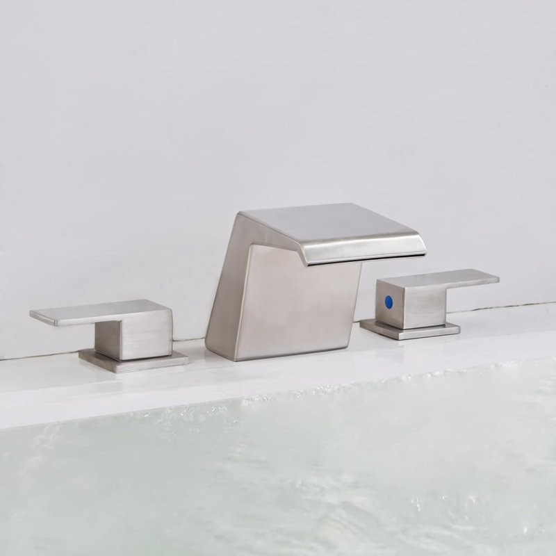 2 Handle Bathroom Roman Tub Faucet with Diverter, Brushed Nickel