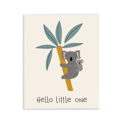 Hello Little One Koalas Wall Plaque, design by Sazerelli Designs