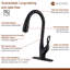 Robinet de cuisine rétractable à poignée simple avec accessoires-72651131
