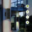 Ensemble de 2 appliques murales d'extérieur, applique murale moderne résistante aux intempéries, luminaire mural d'extérieur en aluminium noir, idéal pour porche, patio, garage