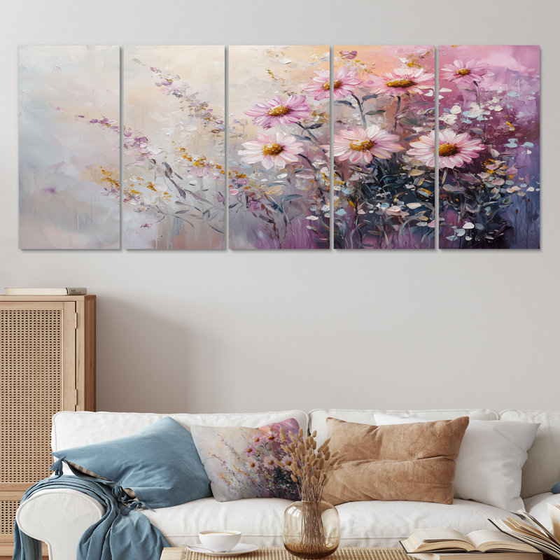 Brewster - Sunflowers Wall Art - Art mural sur toile, 5, H 32 po x l 80 po