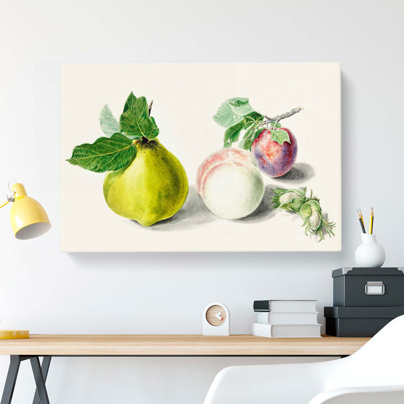 Pear And Plum by E.G. Van De Kasteele - Wrapped Canvas, 60cm H x 91cm W x 3cm D