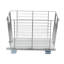 Nickel-Plated Steel Basket Organizer with Clear Plastic Liner-1243082514