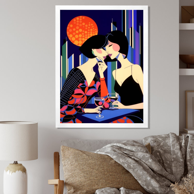 Pop Art Night Life Divas, Cadre photo blanc, H 20 po x l 12 po x P 1 po