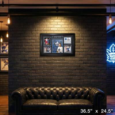 Collage de carrière encadré Johnny Bower