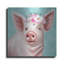  «Floral Pig» par Elizabeth Tyndall, art mural en métal, 12 po x 12 po-763872570