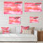«Dark Pink and Red Waves», reproduction sur toile flottante-2084448573-2084448552