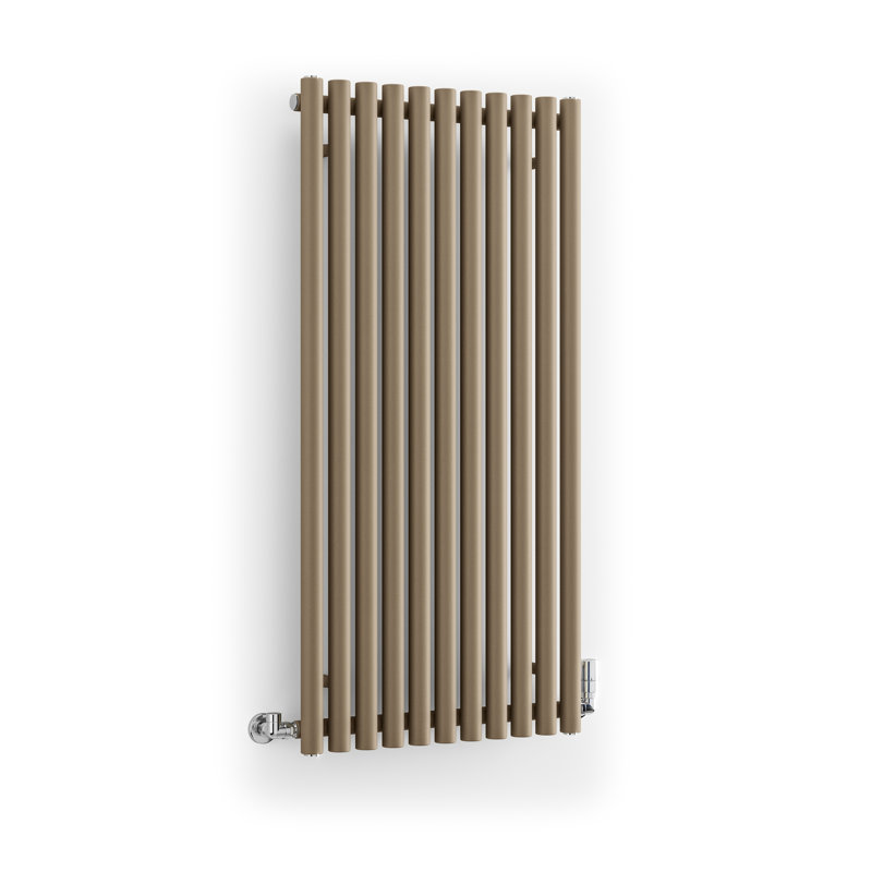 Rolo Room Reversible Cylindrical Bar Designer Radiator, Brown