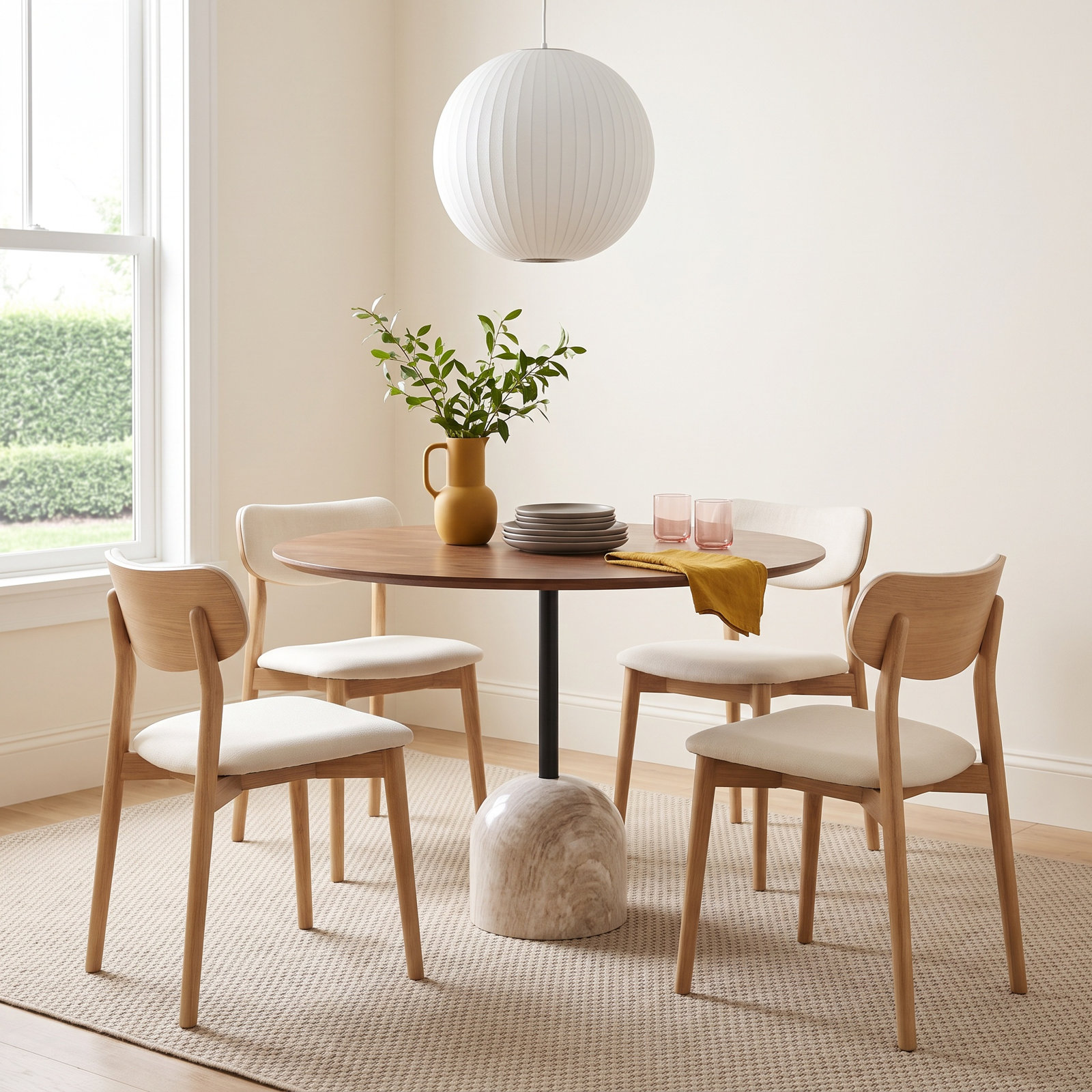 Idette 32'' Extendable Round Dining Table, 36" H x 32" W x 32" D
