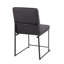 Chaise de salle à manger à dossier haut en acier noir et simili cuir noir par Lumisource-248190040-248190054
