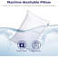 Oreiller de lit en microfibre blanc Byrine-1993655126