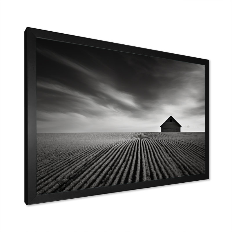 Décoration de campagne grange noire et blanche - Décoration murale grange_106680, H 24 po x l 32 po x P 1 po