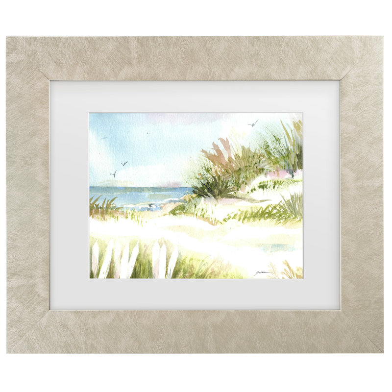 Bolog Sheila Beach Day Matted Framed Art, 19.5" H x 23.5" W, Cream
