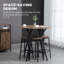 Ensemble 5 pièces de table de bar industriel et chaises, conception peu encombrante pour cuisines et pubs compactes
