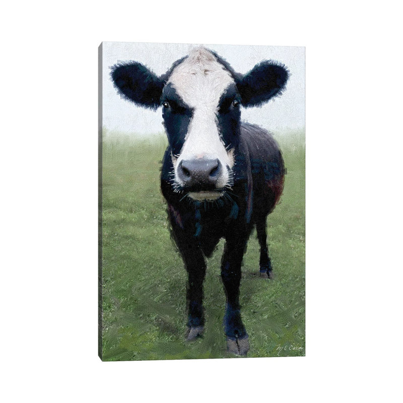 Funky Cow I by Marie Elaine Cusson - Wrapped Canvas Gallery-Wrapped Canvas Giclée, 20.32 cm H x 30.48 cm W