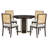 Round Dining Table For 4 With Chairs Set, Extendable Dining Table Set With 16" Removable Middle Leaf 5 Piece Retro Dining Table Set Double Layer Design For Kitchen Dining Room-1145685629