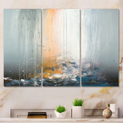 Cyntrell " Early Morning Sunset Abstract Landscape " 3 - Pieces