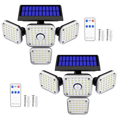 144LED Solar Outdoor Lights Motion Sensor Security Lights Waterproof Flood Lights for Yard Garage