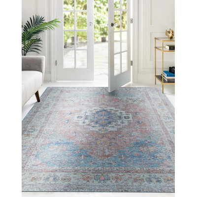Alandrea Blue Handmade Wool Area Rug