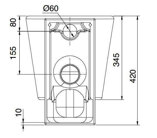 Cuvette de toilette allongée Wish 1,3 GPF (siège inclus), Noir, Doré / Blanc
