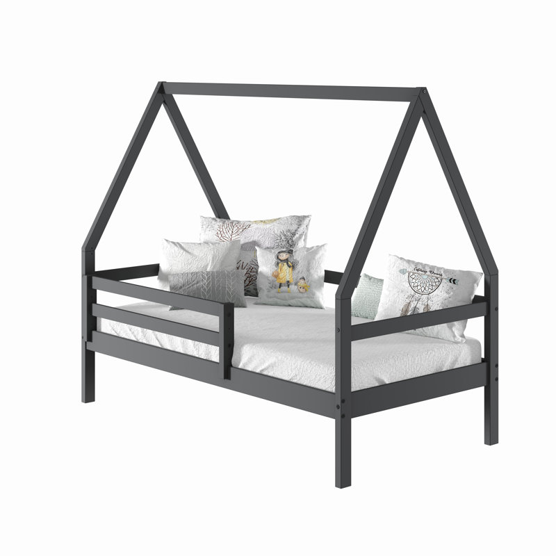 Lit simple gris foncé A-Frame