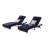 Outdoor Wicker Reclining Chair Set for Relaxation and Sunbathing-565317956