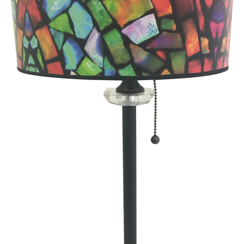 Norie Table Lamp, Bronze/Nickel/Cream Brown