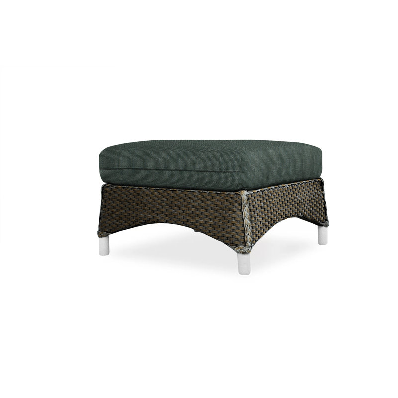 Mandalay Outdoor Ottoman, Loveboat Mint, Mink