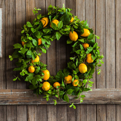 Couronne de chlorure de polyvinyle 24 po Bounteasant Lemon