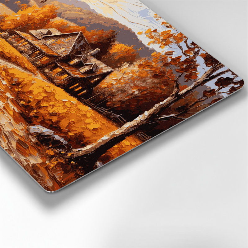 «Farm Fall Leaves», art mural en métal brun, H 16 po x l 20 po