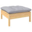  Ensemble de salon de jardin en bois de pin massif gris, tissu 100% polyester moyen-860366743-860366742