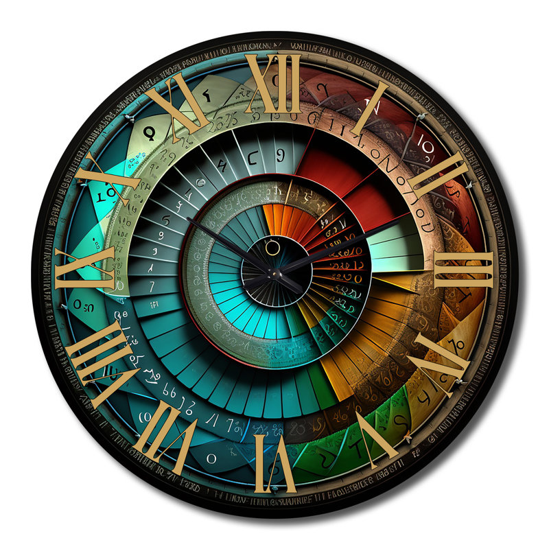 Cosmic Calculations Ancient Cartography II Metal Wall Clock, Large