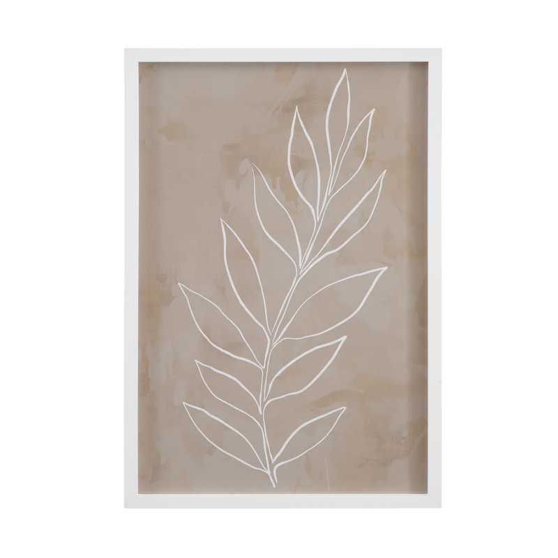 Leaf Line Art III Framed Print