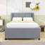 Lit plateforme double tapissier avec couchette simple Juvraj-220057448