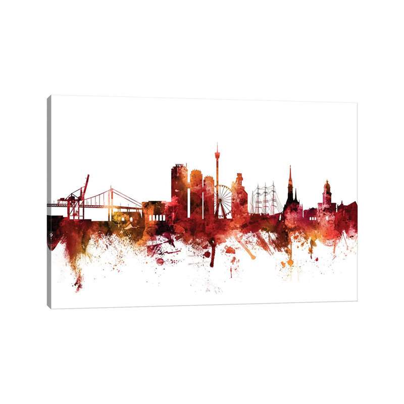 Gothenburg, Sweden Skyline by Michael Tompsett - Wrapped Canvas Gallery-Wrapped Canvas Giclée, 20.32 cm H x 30.48 cm W