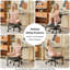 Chaise de bureau ergonomique avec support multi-positions à pattes croisées, fonction pivotante, support pour le dos, base roulante et conception Fidget adaptée aux adultes pour le TDAH.