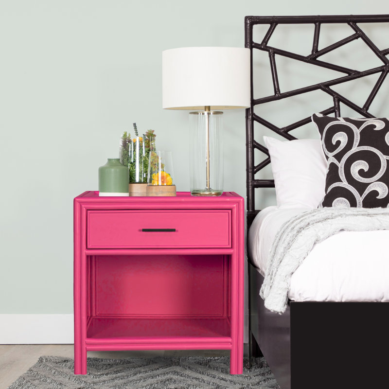 Clara Collection 1 - Drawer Nightstand, Hot Pink