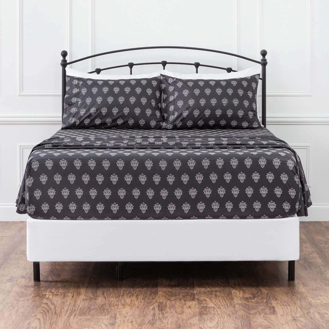 Ultra Soft Floral Microfiber Percale Sheet Set Chanasya 