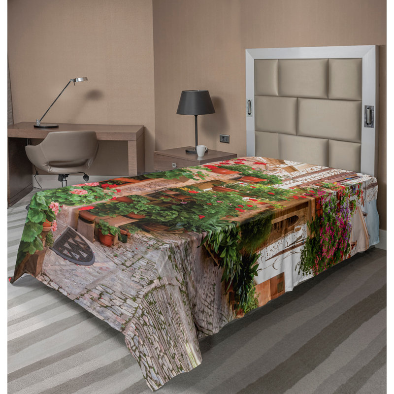 Multicolore_14598 Ambesonne, Drap plat pour lit simple