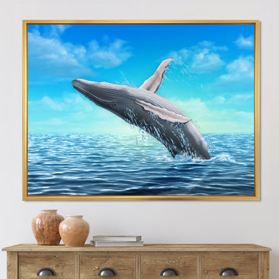 Baleine à bosse sautant - Impression sur toile