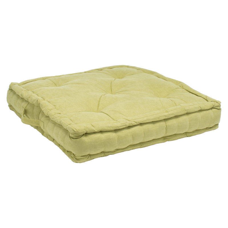 Gardenia Floor Pillow, Light Green, 25" H x 25" W