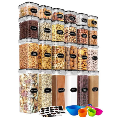 Contenant alimentaire hermétique avec couvercles 24 pièces