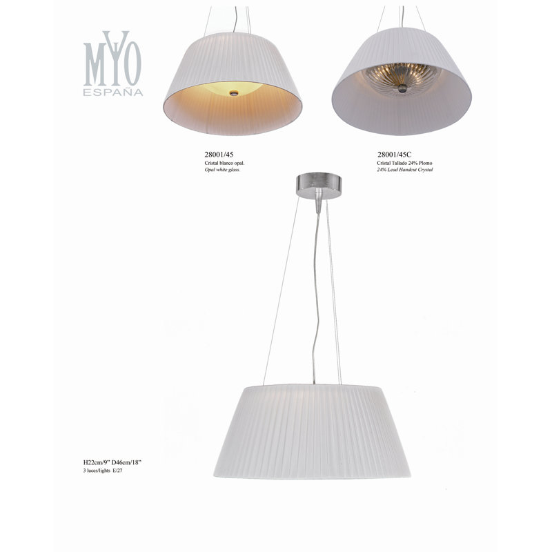 Nude 3 - Light Polished Chrome Plated Drum Pendant