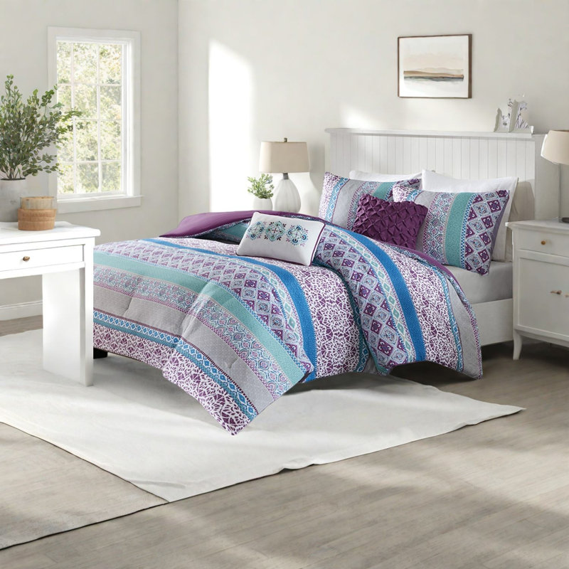 Ensembles de literie certifiés, grand lit double en polyester Boho Home