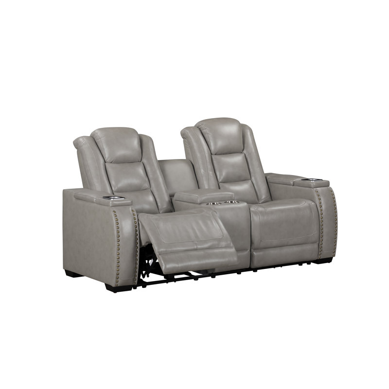 Causeuse inclinable électrique en cuir Breckenridge, Power - Touch Panel, P2